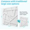 imageArt3d White PVC 3D Wall Panels  32 SqFT of Stylish Wall Decor for Home ampamp Commercial SpacesGeometric White