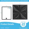 imageArt3d White PVC 3D Wall Panels  32 SqFT of Stylish Wall Decor for Home ampamp Commercial SpacesLucky Leaves Black