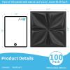 imageArt3d White PVC 3D Wall Panels  32 SqFT of Stylish Wall Decor for Home ampamp Commercial SpacesLucky Leaves Black