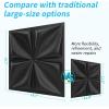 imageArt3d White PVC 3D Wall Panels  32 SqFT of Stylish Wall Decor for Home ampamp Commercial SpacesLucky Leaves Black