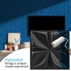 imageArt3d White PVC 3D Wall Panels  32 SqFT of Stylish Wall Decor for Home ampamp Commercial SpacesLucky Leaves Black