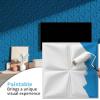 imageArt3d White PVC 3D Wall Panels  32 SqFT of Stylish Wall Decor for Home ampamp Commercial SpacesLucky Leaves White