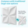 imageArt3d White PVC 3D Wall Panels  32 SqFT of Stylish Wall Decor for Home ampamp Commercial SpacesLucky Leaves White