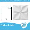 imageArt3d White PVC 3D Wall Panels  32 SqFT of Stylish Wall Decor for Home ampamp Commercial SpacesLucky Leaves White