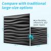 imageArt3d White PVC 3D Wall Panels  32 SqFT of Stylish Wall Decor for Home ampamp Commercial SpacesWavy Black