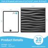 imageArt3d White PVC 3D Wall Panels  32 SqFT of Stylish Wall Decor for Home ampamp Commercial SpacesWavy Black