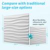 imageArt3d White PVC 3D Wall Panels  32 SqFT of Stylish Wall Decor for Home ampamp Commercial SpacesWavy White