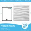 imageArt3d White PVC 3D Wall Panels  32 SqFT of Stylish Wall Decor for Home ampamp Commercial SpacesWavy White