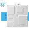 imageArt3d White PVC 3D Wall Panels  32 SqFT of Stylish Wall Decor for Home ampamp Commercial SpacesWhite