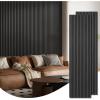imageArt3d 2 Pack 945 x 24 inch Wood Slat Acoustic Panels for Wall ampamp Ceiling  3D Fluted Sound Absorbing Panel with Wood Finish TeakBlackwood