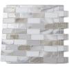 imageArt3d A17014P6 Peel and Stick backsplash Tile 6 Sheets A1701412 x12Beige  White