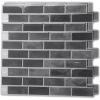 imageArt3d A17014P6 Peel and Stick backsplash Tile 6 Sheets A1701412 x12Smoky Black