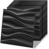 imageArt3d White PVC 3D Wall Panels  32 SqFT of Stylish Wall Decor for Home ampamp Commercial Spaces3D Wavy Black