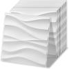 imageArt3d White PVC 3D Wall Panels  32 SqFT of Stylish Wall Decor for Home ampamp Commercial Spaces3D Wavy White