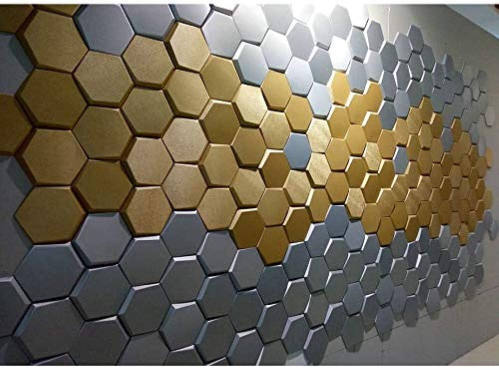 imageArt3d Decorative 3D Wall Panels in Diamond Design 12quotx12quot Antique Copper 33 PackGold