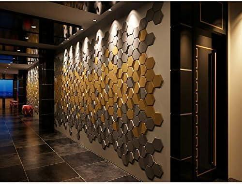 imageArt3d Decorative 3D Wall Panels in Diamond Design 12quotx12quot Antique Copper 33 PackGold