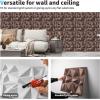 imageArt3d Decorative 3D Wall Panels in Diamond Design 12quotx12quot Antique Copper 33 PackAntique Copper