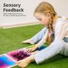 imageArt3d Liquid Fusion Activity Play Mat for Kids Pack of 9 Tiles 12quot X 12quot Transparent SubstrateGreen purple bluered pink blueyellow yellowblack red blue purpleblack