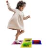 imageArt3d Liquid Fusion Activity Play Mat for Kids Pack of 9 Tiles 12quot X 12quot Transparent SubstrateGreen purpule bluered yellow