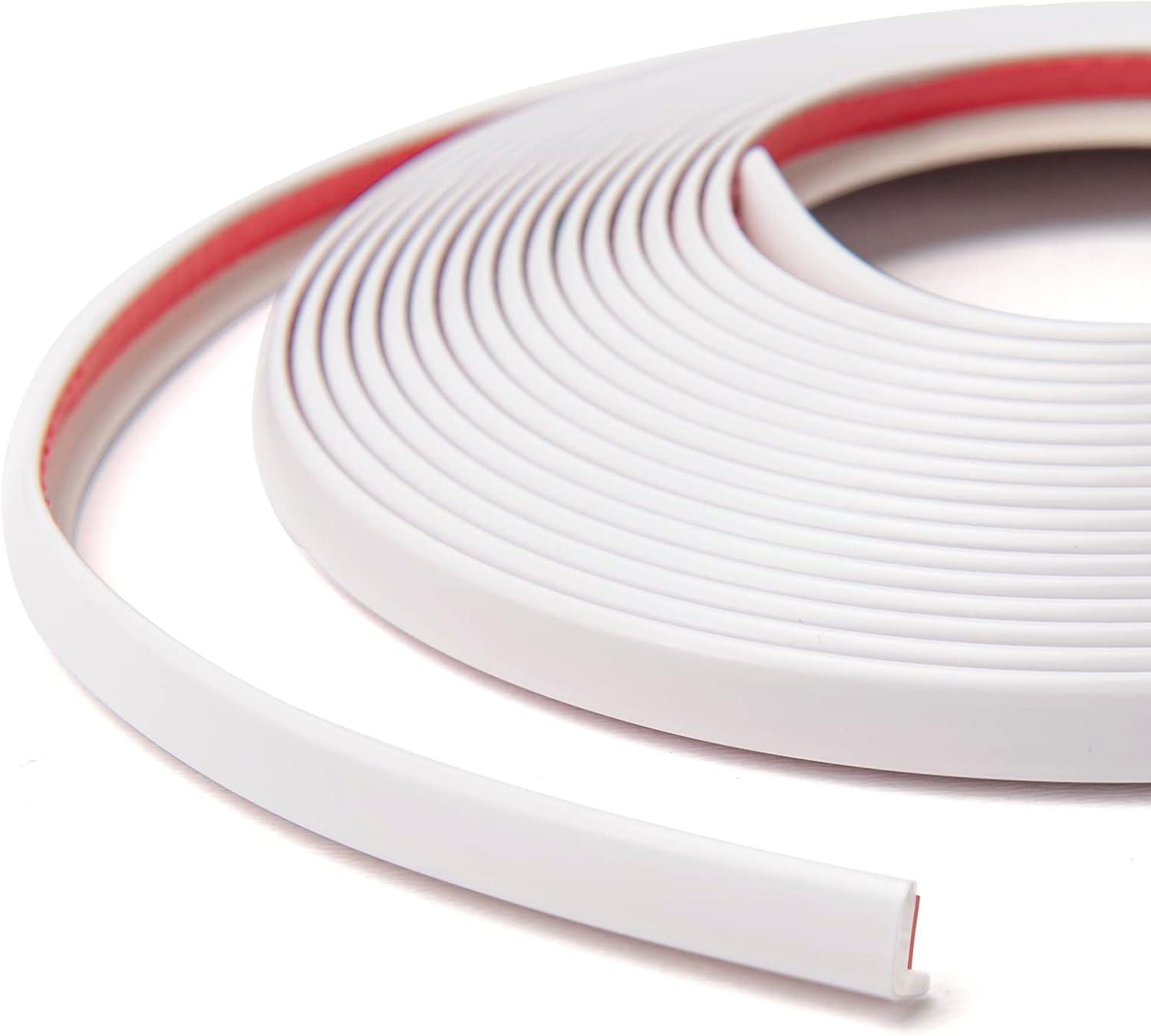imageArt3d 20ft Outside Vinyl Corner Trim Peel and Stick for Tile and Wall Edges Furniture Decoration Grey OakWhite