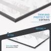 imageArt3d 20ft Outside Vinyl Corner Trim Peel and Stick for Tile and Wall Edges Furniture Decoration Grey OakBlack