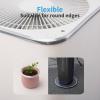 imageArt3d 20ft Outside Vinyl Corner Trim Peel and Stick for Tile and Wall Edges Furniture Decoration Grey OakGlittery Silver