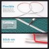 imageArt3d 20ft Outside Vinyl Corner Trim Peel and Stick for Tile and Wall Edges Furniture Decoration Grey OakGlittery Silver