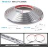 imageArt3d 20ft Outside Vinyl Corner Trim Peel and Stick for Tile and Wall Edges Furniture Decoration Grey OakStainless Steel