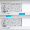 imageArt3d 20ft Outside Vinyl Corner Trim Peel and Stick for Tile and Wall Edges Furniture Decoration Grey OakStainless Steel