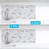 imageArt3d 20ft Outside Vinyl Corner Trim Peel and Stick for Tile and Wall Edges Furniture Decoration Grey OakWhite