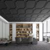 imageArt3d 2x2 Ft Drop Down PVC Ceiling Tiles 3D Textured Glue up Ceiling Panel for Office Living Room Home Decor  12Pack Covers 48 SqFt WhiteBlack