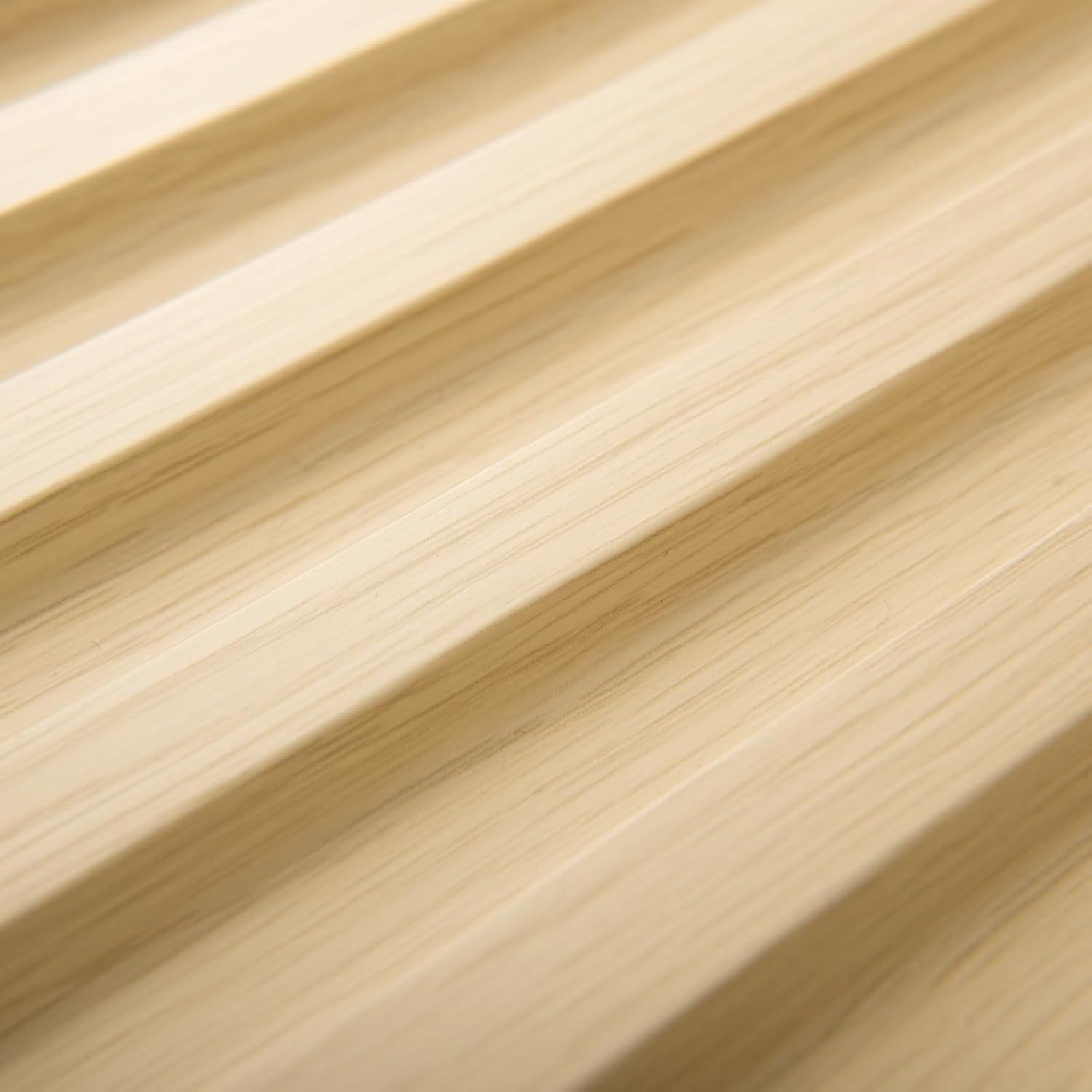 imageArt3d Slat Wall Panel 3D Fluted Textured Panel 12Tile 197 x 197in  OakOblong  Oak