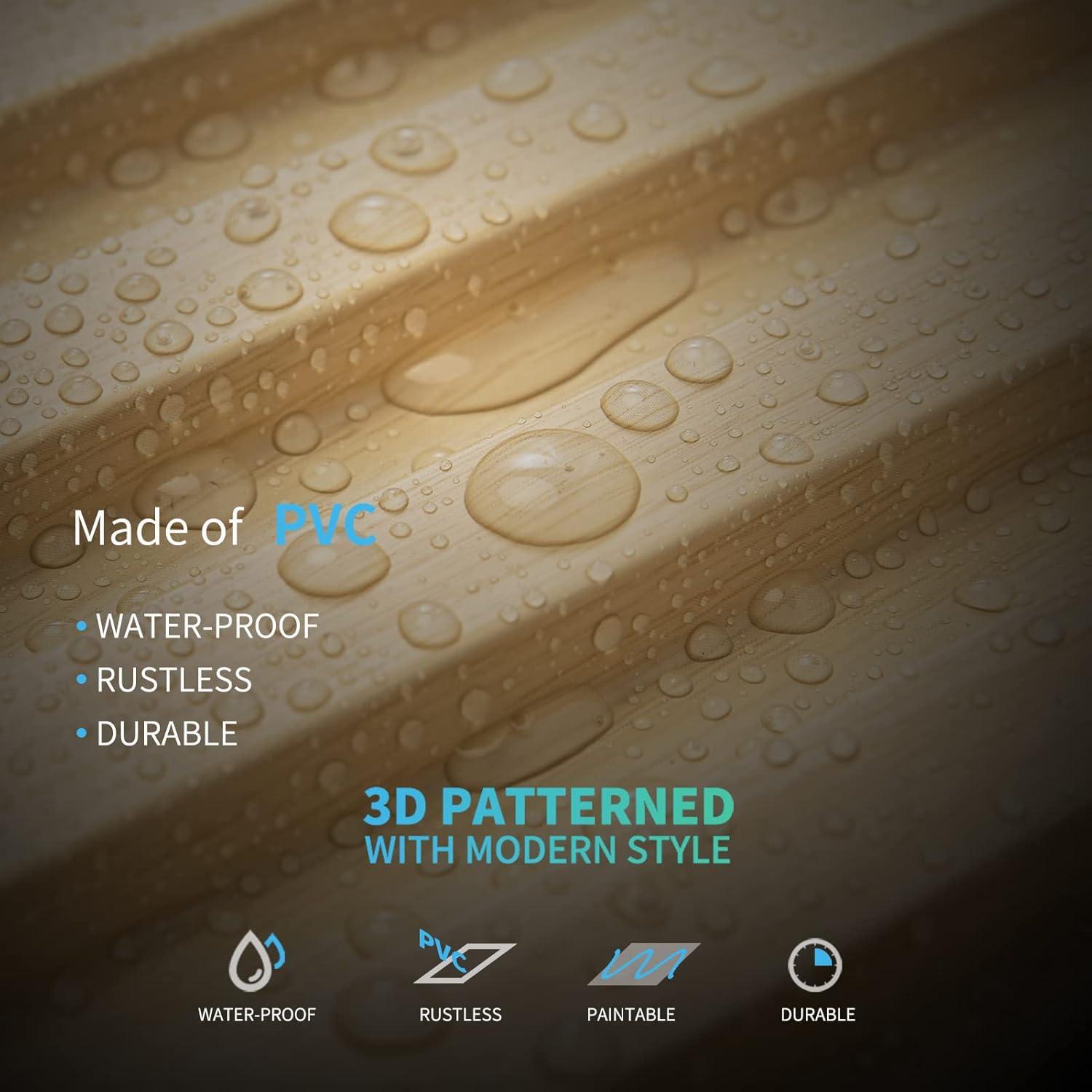 imageArt3d Slat Wall Panel 3D Fluted Textured Panel 12Tile 197 x 197in  OakSquare  Oak