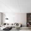 imageArt3d Slat Wall Panel 3D Fluted Textured Panel 12Tile 197 x 197in  OakOblong  White