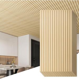 imageArt3d Slat Wall Panel 3D Fluted Textured Panel 12Tile 197 x 197in  OakOblong  Oak