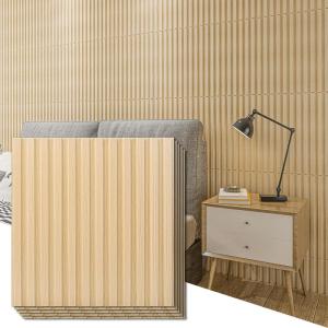 imageArt3d Slat Wall Panel 3D Fluted Textured Panel 12Tile 197 x 197in  OakSquare  Oak