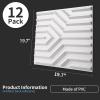 imageArt3d 20 Pack Decorative 3D Wall Panels 19 SqFeet PVC Interior Wall Dcor 118quotx118quot WhiteMaze