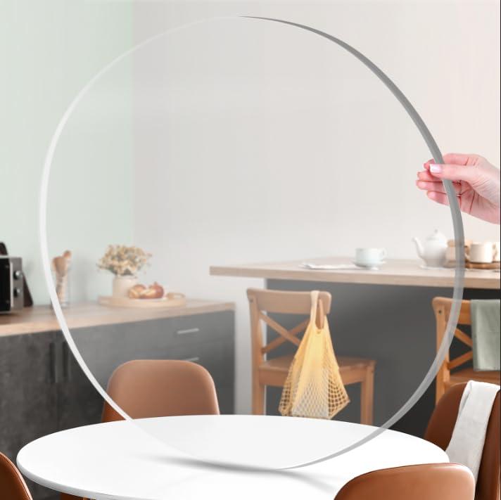 imageArt3d 2Pcs 18quot Round Clear Acrylic Sheets 6 Inch Diameter Transparent Circle Blanks Round Plexiglass Disc Circle PET Panel for DIY Cake Crafts Table TopClear14