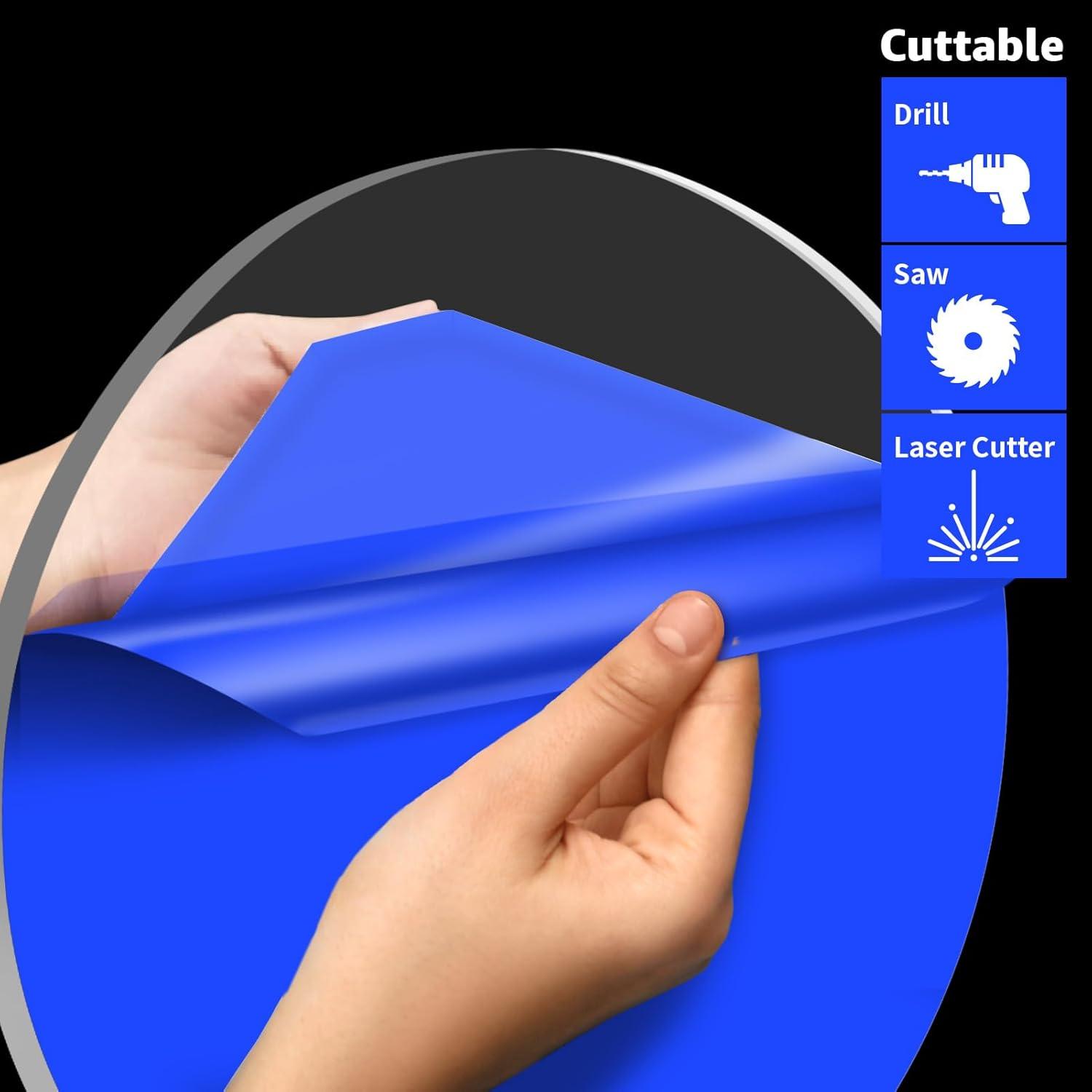 imageArt3d 2Pcs 18quot Round Clear Acrylic Sheets 6 Inch Diameter Transparent Circle Blanks Round Plexiglass Disc Circle PET Panel for DIY Cake Crafts Table TopClear18