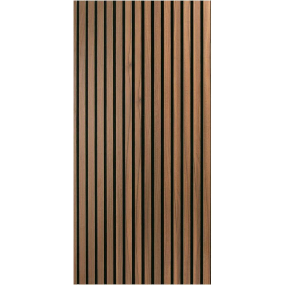 imageArt3d Wood Slat Acoustic Panels Set of 4  3D Fluted SoundAbsorbing Panels for Walls ampamp Ceilings Natural OakWalnut