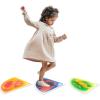 imageArt3d 4Pack Colorful Liquid Sensory Floor Tiles FanShaped Liquid Fusion Sensory Dance Mats for Kid Toddler 13quot x 13quotMulticoloredfanshaped