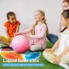imageArt3d 4Pack Colorful Liquid Sensory Floor Tiles FanShaped Liquid Fusion Sensory Dance Mats for Kid Toddler 13quot x 13quotMulticoloredfanshaped