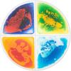 imageArt3d 4Pack Colorful Liquid Sensory Floor Tiles FanShaped Liquid Fusion Sensory Dance Mats for Kid Toddler 13quot x 13quotMulticoloredfanshaped