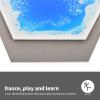 imageArt3d 4Pack Colorful Liquid Sensory Floor Tiles FanShaped Liquid Fusion Sensory Dance Mats for Kid Toddler 13quot x 13quotMulticoloredhexagon 1