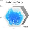 imageArt3d 4Pack Colorful Liquid Sensory Floor Tiles FanShaped Liquid Fusion Sensory Dance Mats for Kid Toddler 13quot x 13quotMulticoloredhexagon 2