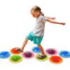 imageArt3d 4Pack Colorful Liquid Sensory Floor Tiles FanShaped Liquid Fusion Sensory Dance Mats for Kid Toddler 13quot x 13quotMulticoloredround 1
