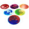 imageArt3d 4Pack Colorful Liquid Sensory Floor Tiles FanShaped Liquid Fusion Sensory Dance Mats for Kid Toddler 13quot x 13quotMulticoloredround 4