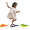 imageArt3d 4Pack Colorful Liquid Sensory Floor Tiles FanShaped Liquid Fusion Sensory Dance Mats for Kid Toddler 13quot x 13quotMulticolortriangle 1