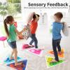 imageArt3d 4Pack Colorful Liquid Sensory Floor Tiles FanShaped Liquid Fusion Sensory Dance Mats for Kid Toddler 13quot x 13quotMulticolortriangle 2