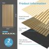 imageArt3d Wood Slat Acoustic Panels Set of 4  3D Fluted SoundAbsorbing Panels for Walls ampamp Ceilings Natural OakOak